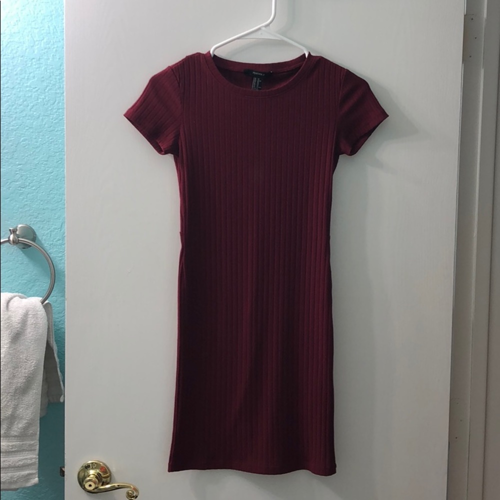 Red mini dress